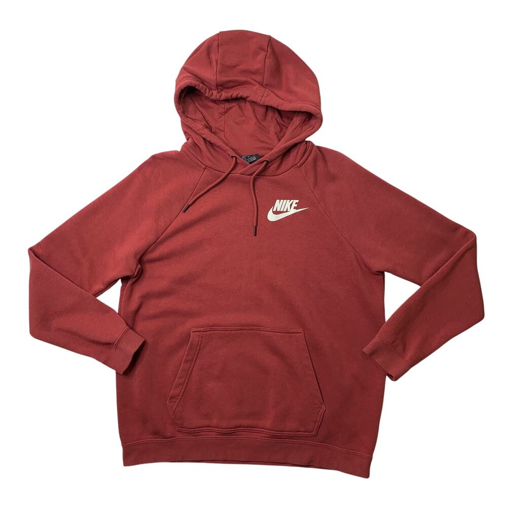 Nike Hoodie Womens L Large Deep Rose Rally Pullover Fleece Sweatshirt